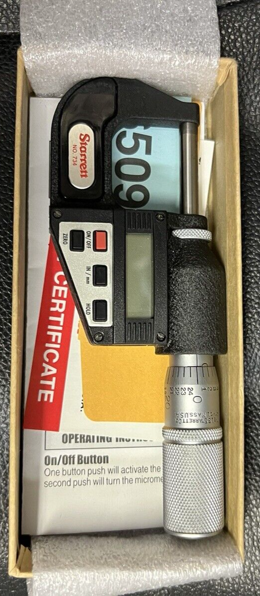 Starrett electronic Micrometer, 734xel-1.