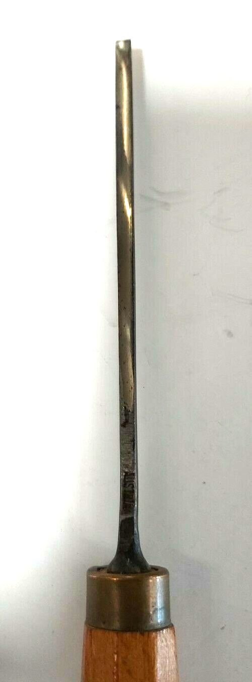 Vintage Carving Chisels 4pcs. Assorted 9/64" x 6-3/4" Strt., England & 3 Curved
