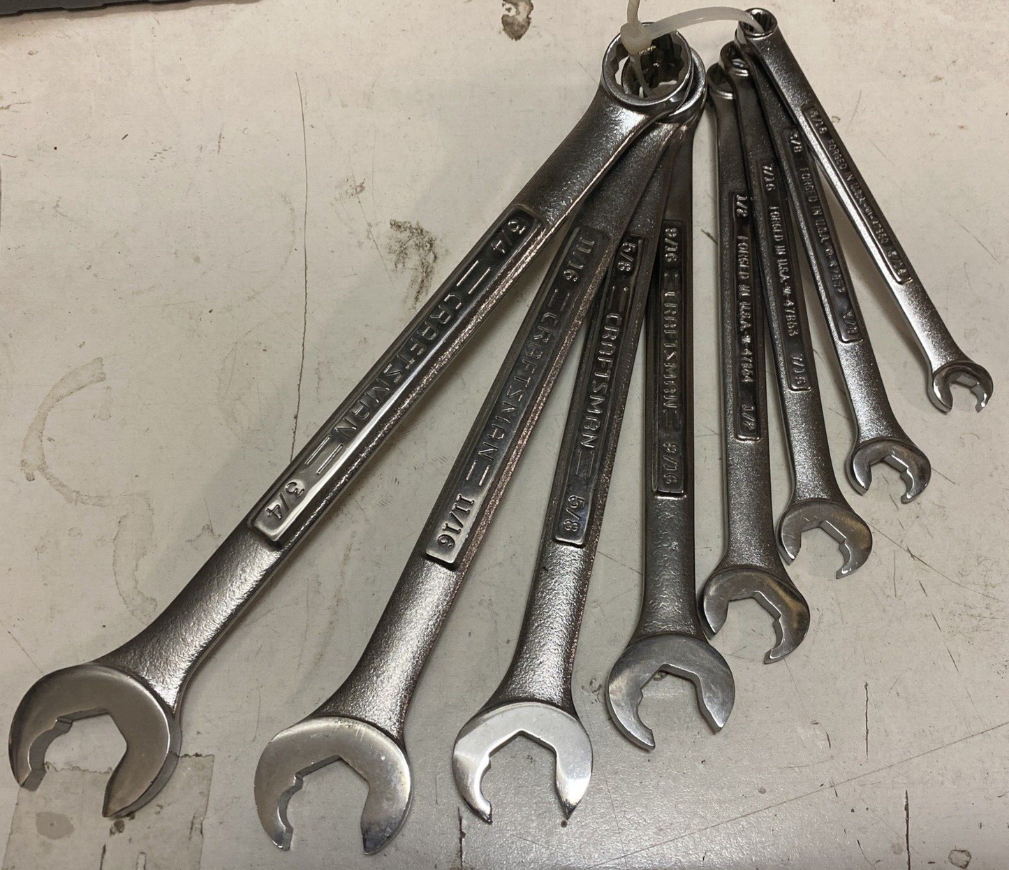 Craftsman USA speed wrench set, 5/16-3/4. NEW, FREE SHIP