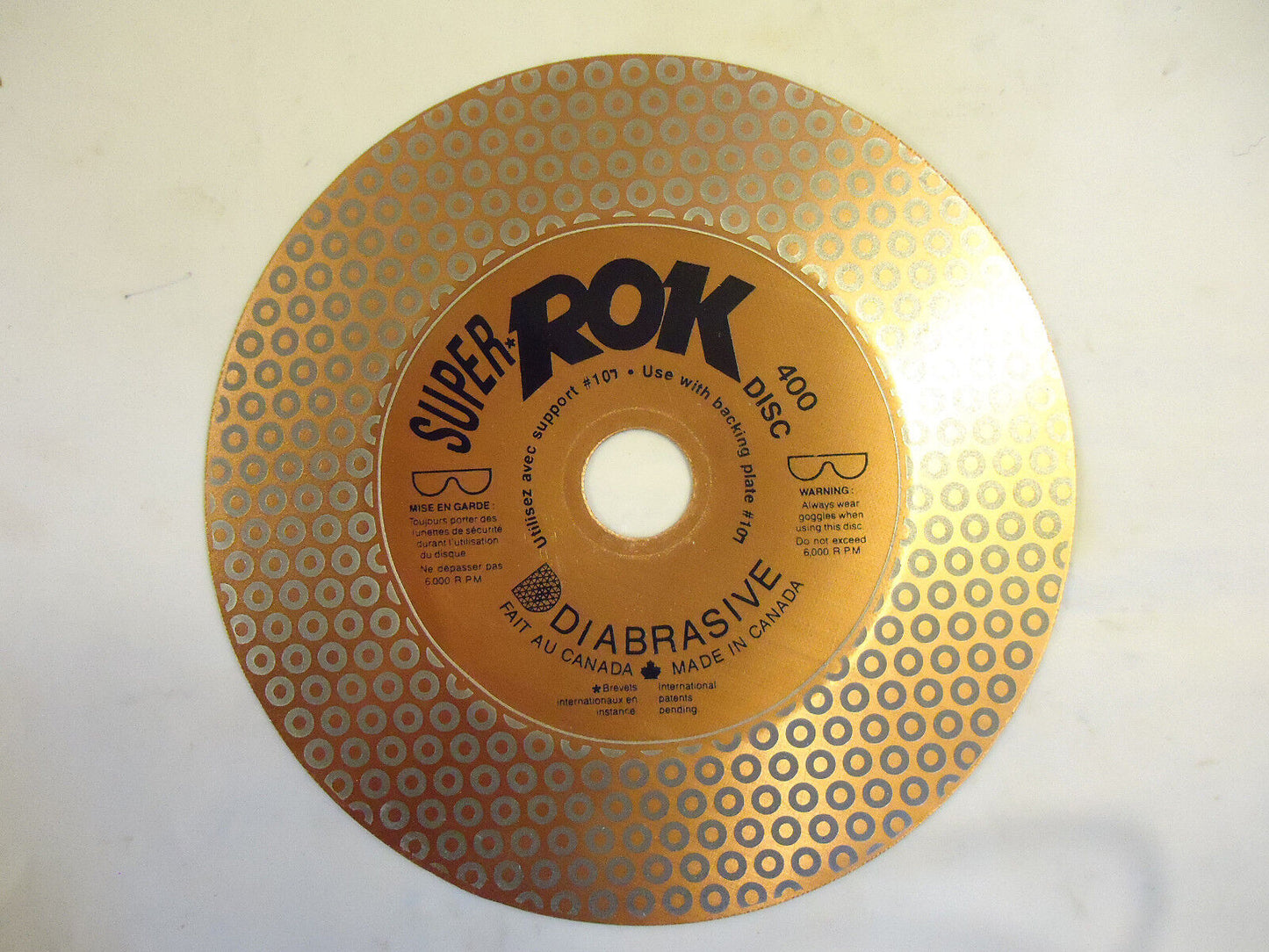 Diamond 7” Disc Set, 3 Discs, 220 grit, 400 grit and 600 grit, NEW.