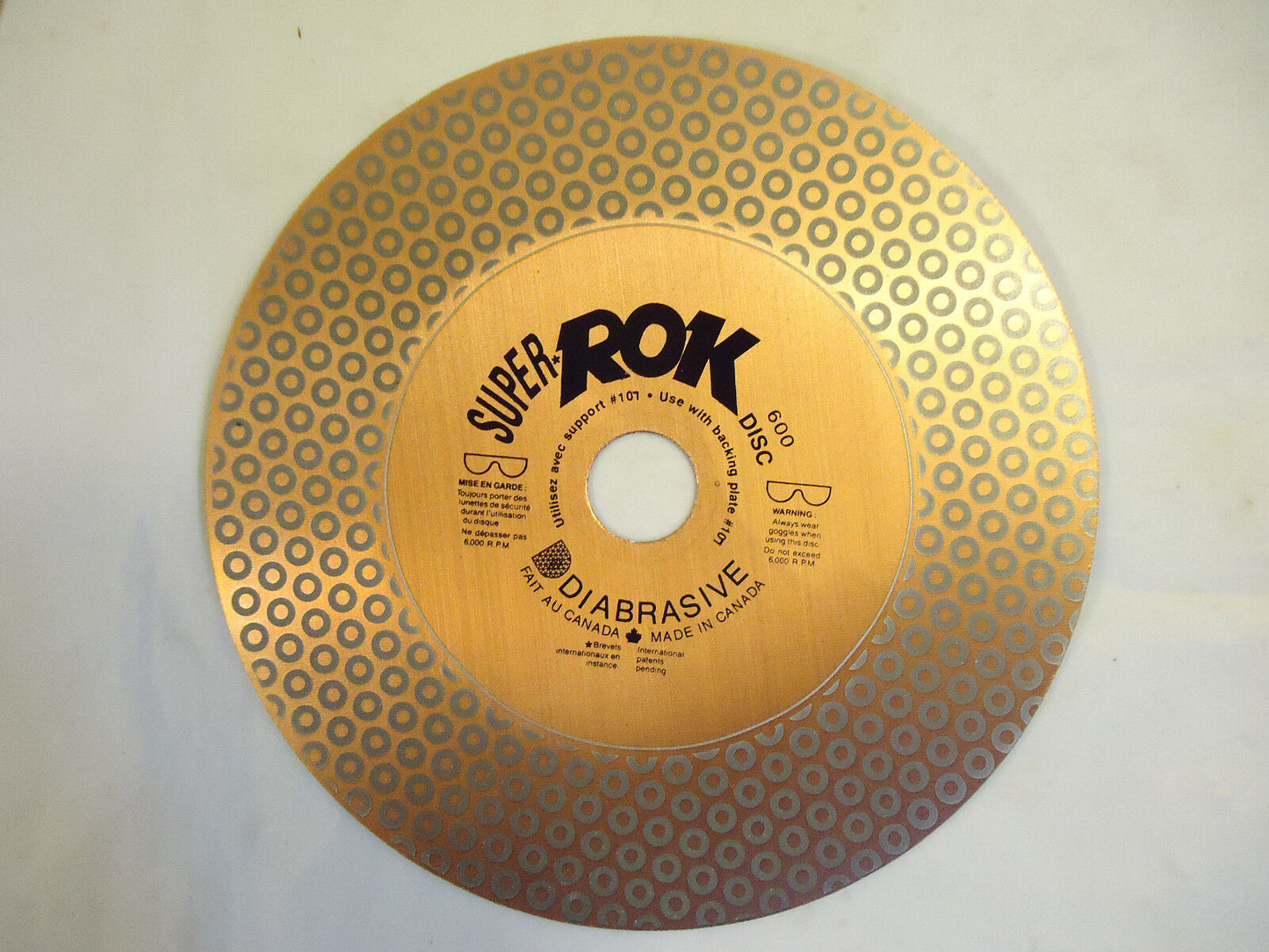 Diamond 7” Disc Set, 3 Discs, 220 grit, 400 grit and 600 grit, NEW.