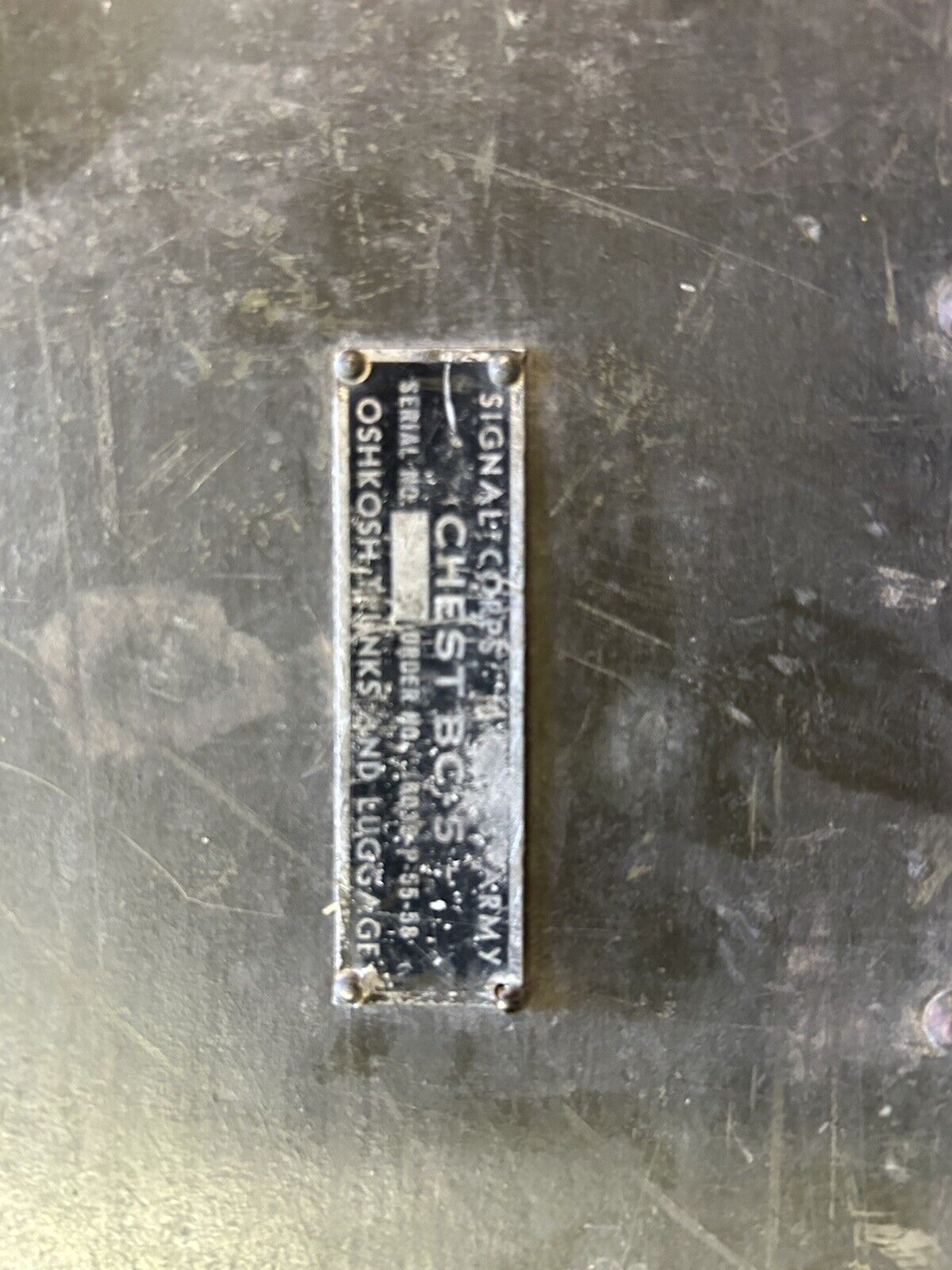 US Army Signal Corps Chest BC-5 Made By Oshkosh Trunks And Luggage