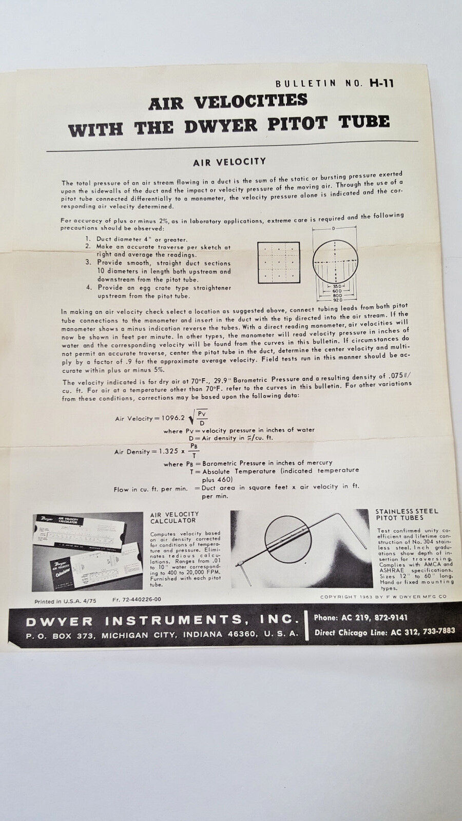 Eagle Eye Flow Meter, Portable Set (Dieterich Std. Corp.), Used, USA