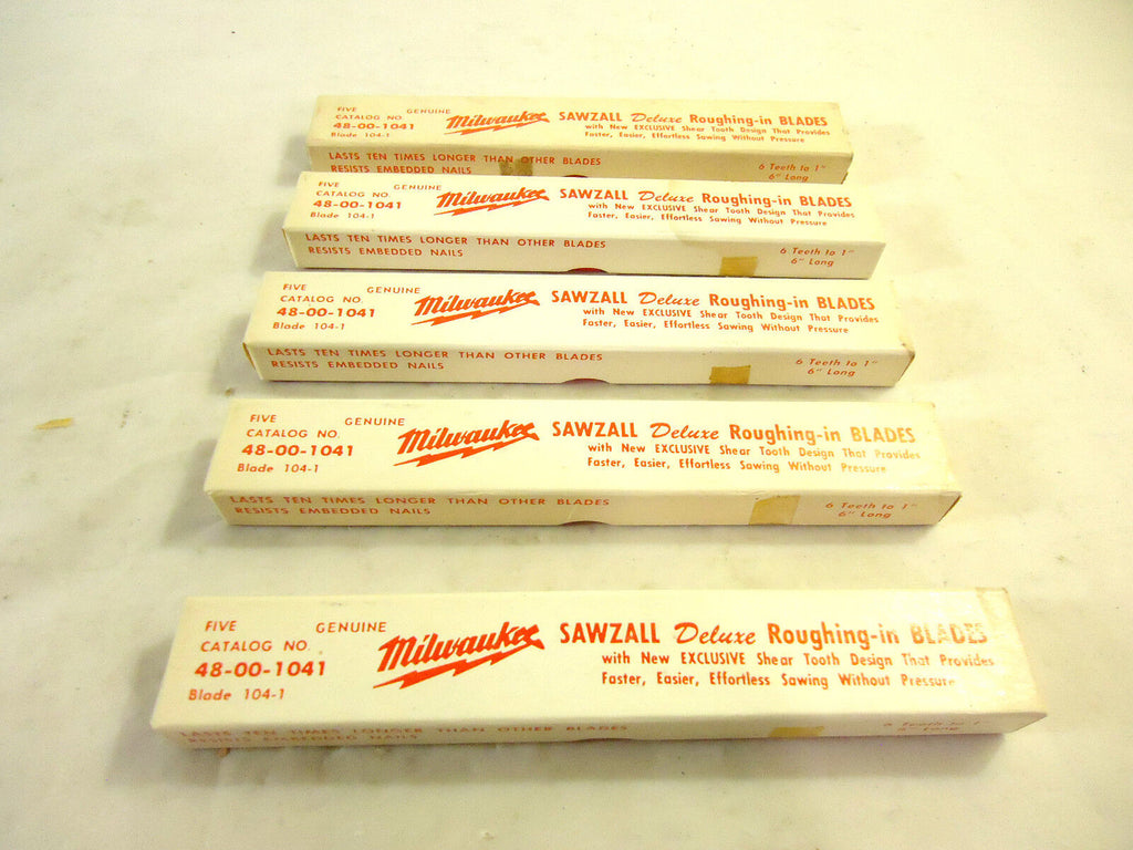 Vintage Milwaukee (METCO) 25 pcs. Sawzall Blades, 48-00-1041, 6" Long 6 TPI, New