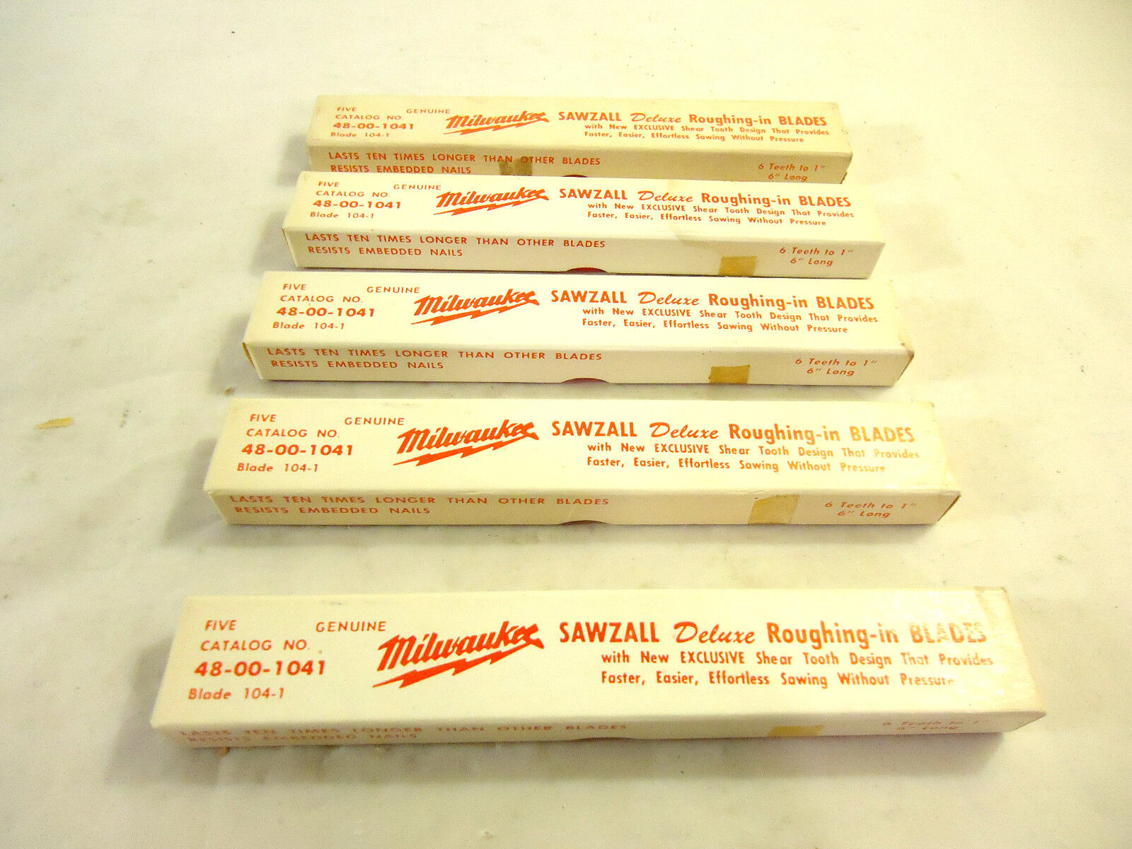 Vintage Milwaukee (METCO) 25 pcs. Sawzall Blades, 48-00-1041, 6" Long 6 TPI, New
