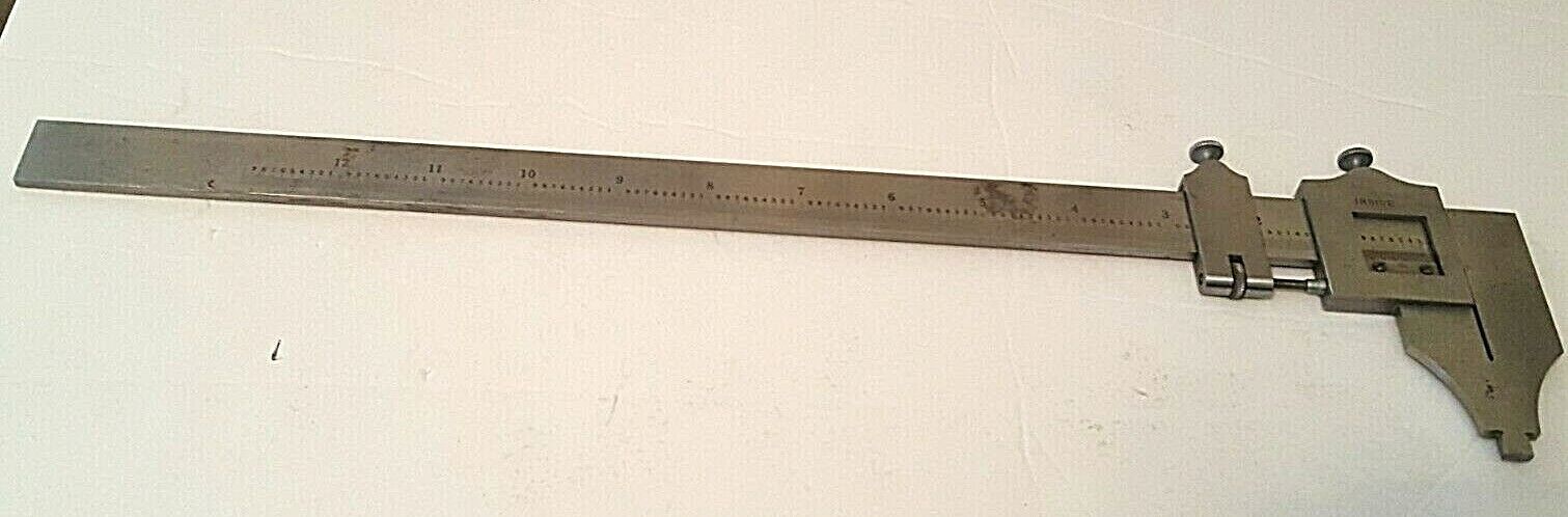 Vintage TUMICO 75-12 Vernier Caliper with Nib Style Jaws, 0-12" Range, .001"