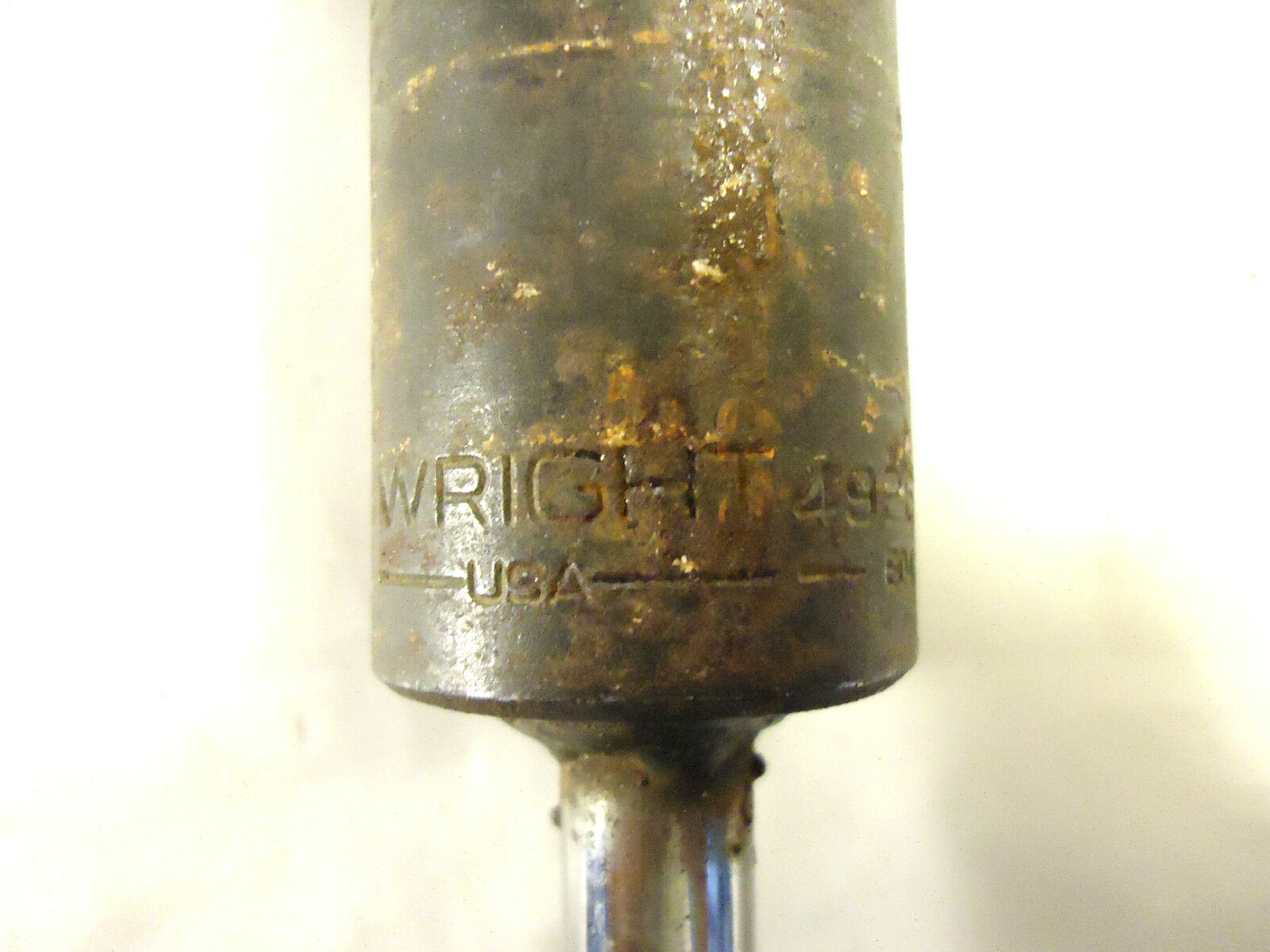 Wright 13/16” Deep ½” Drive Impact Socket Welded to a 3/8” Drive 5” Chrome Ext.