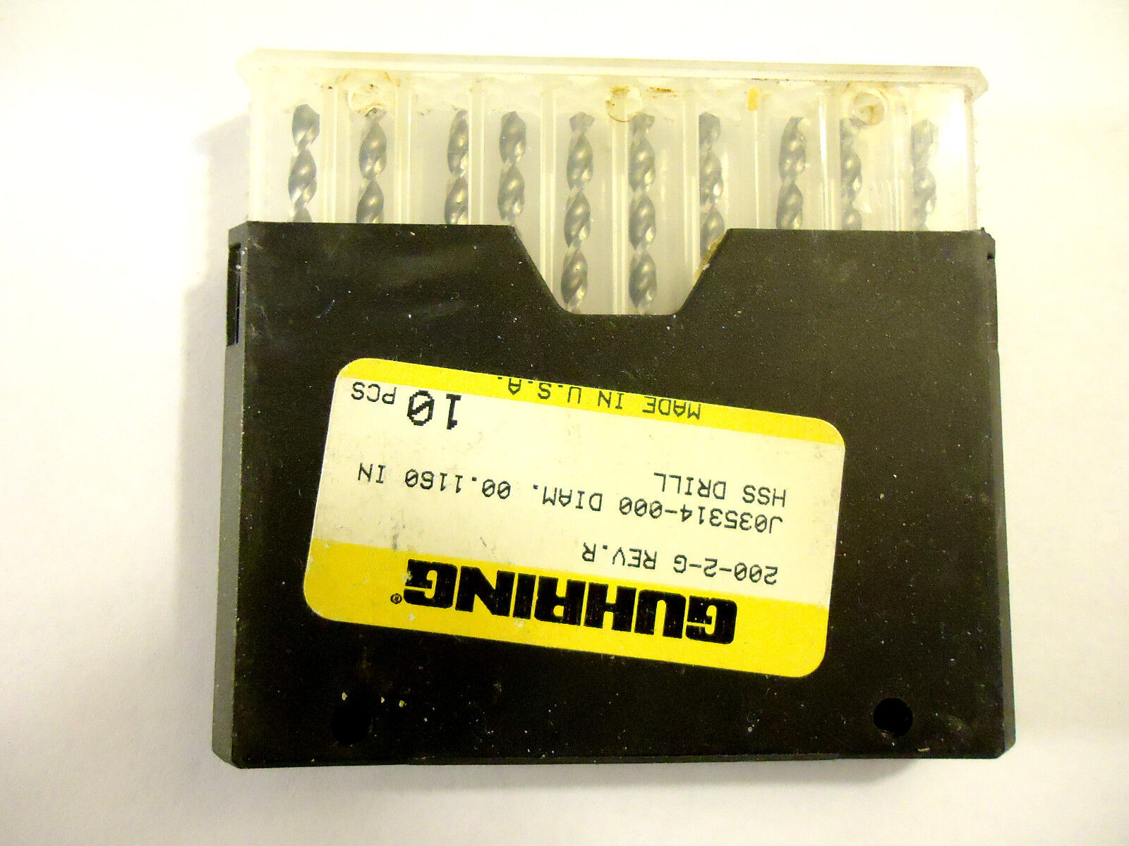 GUHRING USA Drill Bits 10 pcs, .1160”, #32, Right Hand, HSS, Jobber. New-Other.