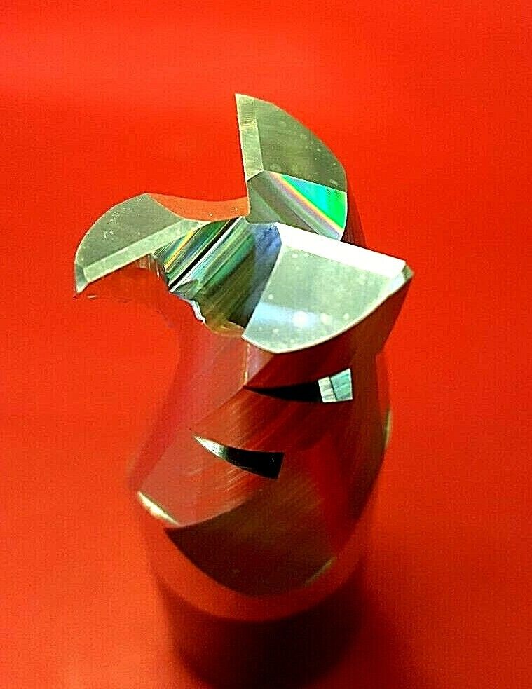 1" 3 Flute 1" LOC Benchmark Carbide Roughing End Mill, Alum ZRN #35010000C5, NEW