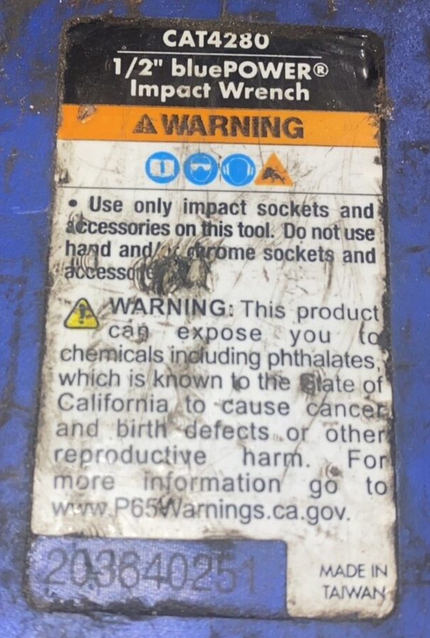 Cornwell, Cat 4280, 1/2” Blue Power Impact Wrench.