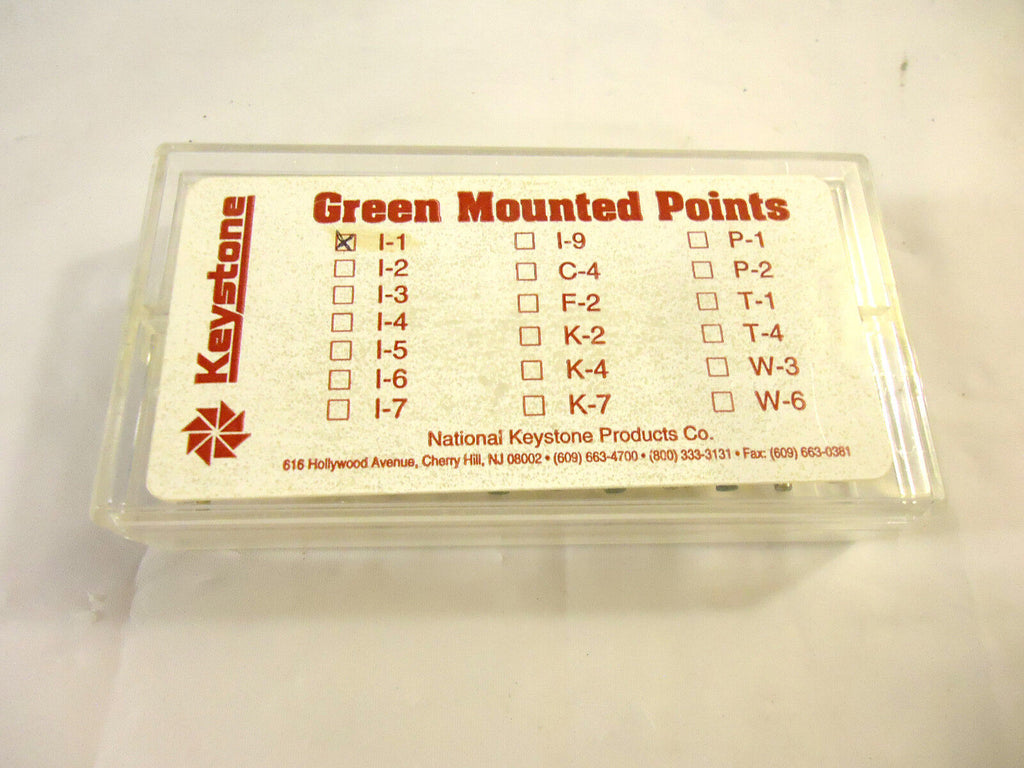 12 Piece Mounted Stones National Keystone, Style I-1, for Grinding Glass, Stone