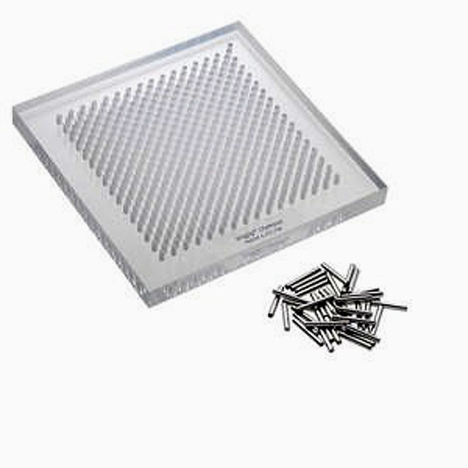 WIGJIG Olympus Transparent Jig, 5” x 5”, 482 Holes with 40 Movable Pegs, New.