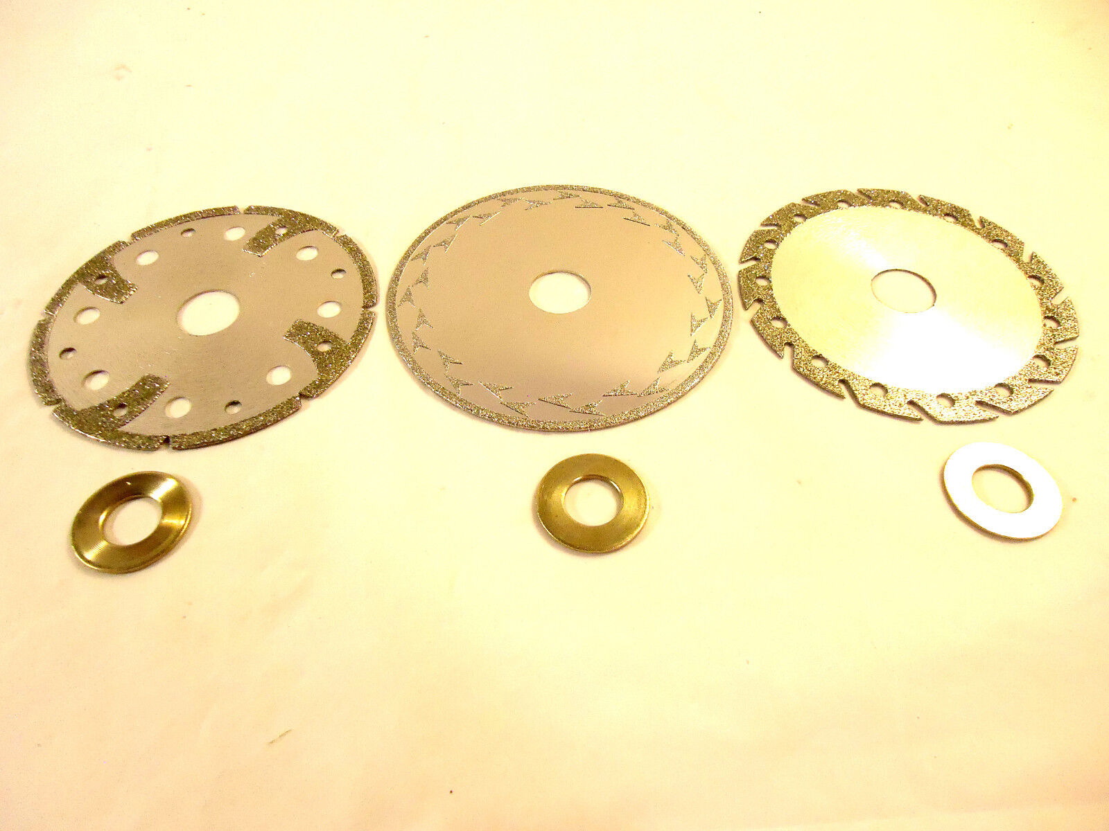 Diamond Blades, 3 pcs, Brazed, 105mm Diameter x 20mm Arbor Hole, New /Other