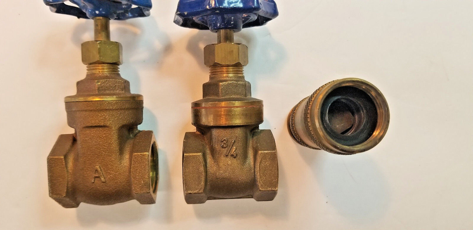 Marshall Brass Co. Water Pressure Regulator 40-50 psi and 2pcs. 3/4" Gate Valves