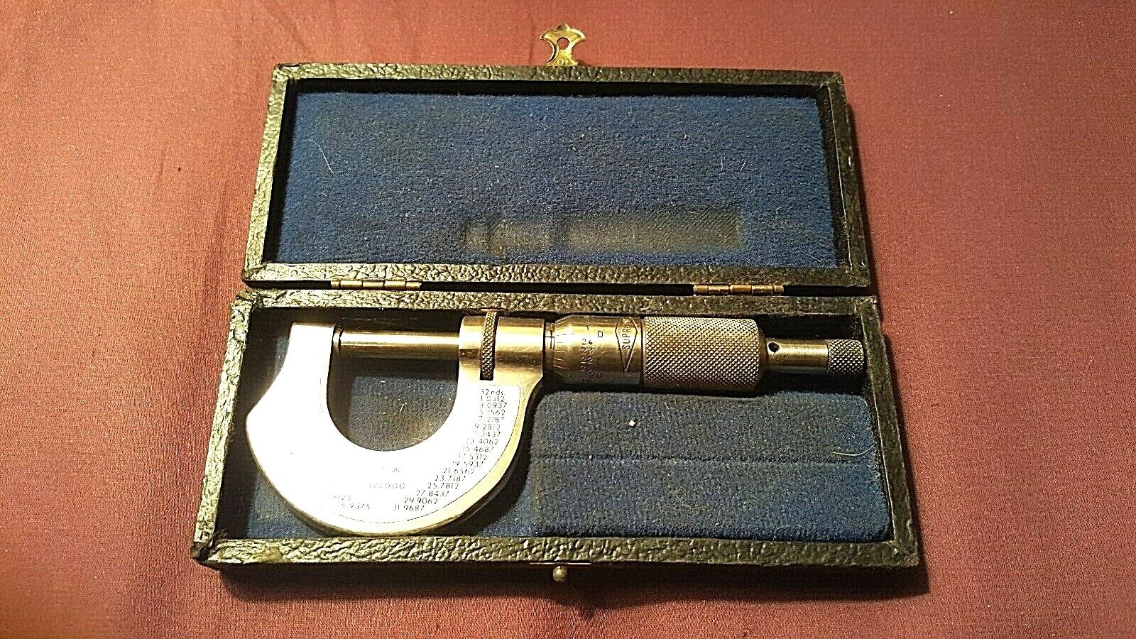 SUPREME GERMANY 0-1" OUTSIDE MICROMETER w/CASE, .001" Increments, Ratchet & Lock