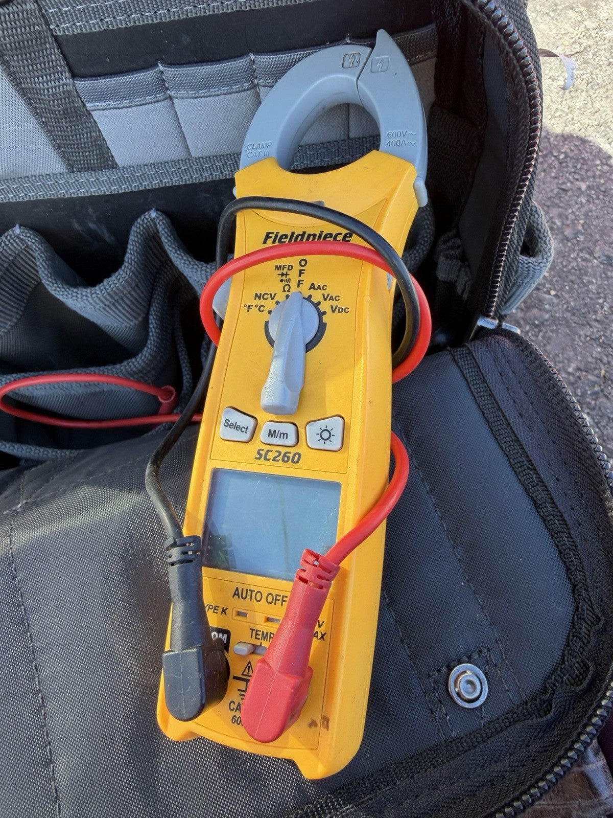 Fieldpiece SC260 Clamp Meter HVAC Multimeter 400A AC True RMS w/ Leads ...