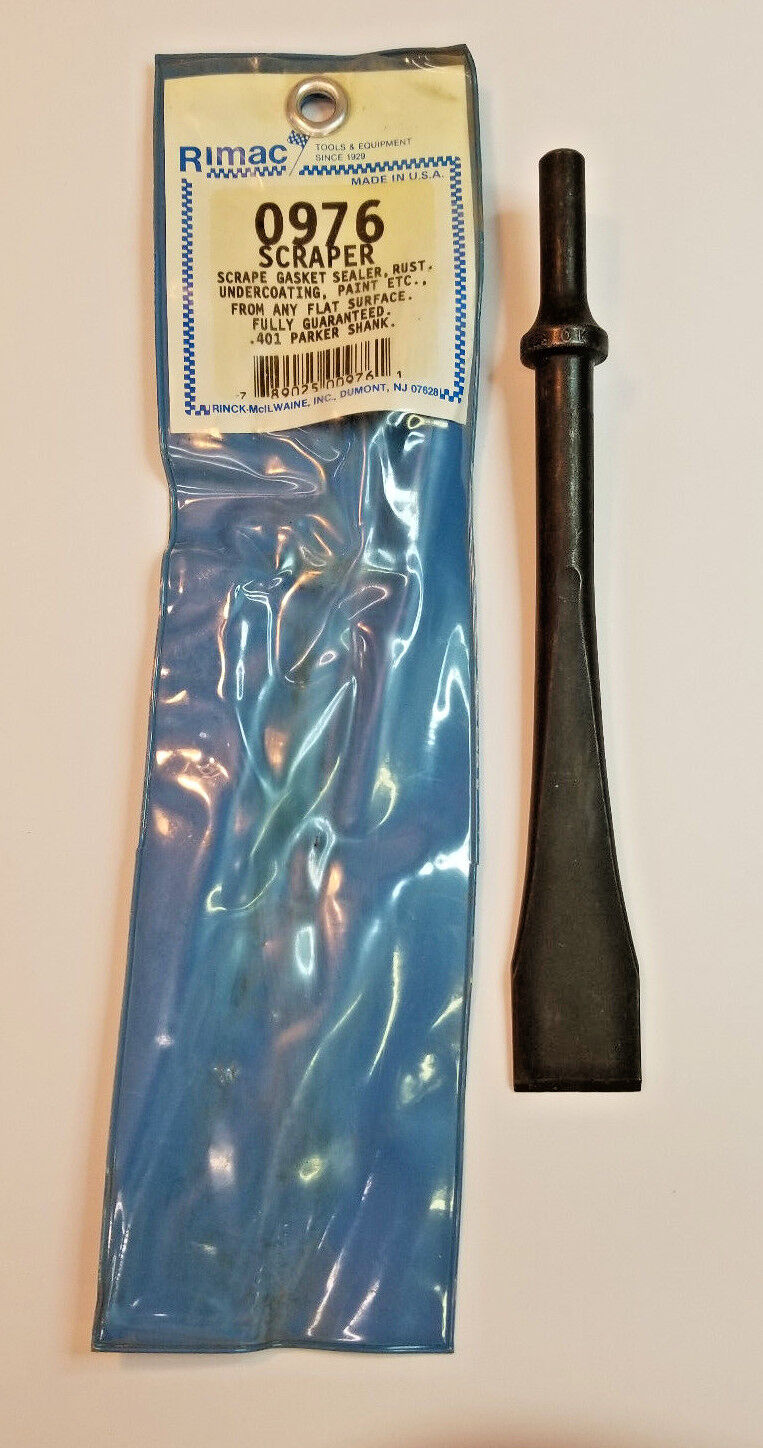 RIMAC #0976 Air Hammer Chisel, .401 Shank, 1-1/16" Wide Curved Blade, USA, New