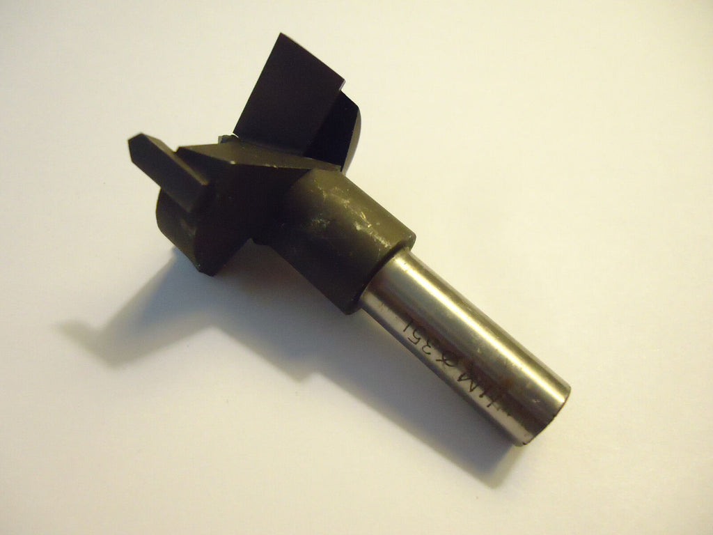 Hidden Hinge Bit 35mm, Left Hand, DML -Primark, 3/8" Shank W/One Side Flat, New.