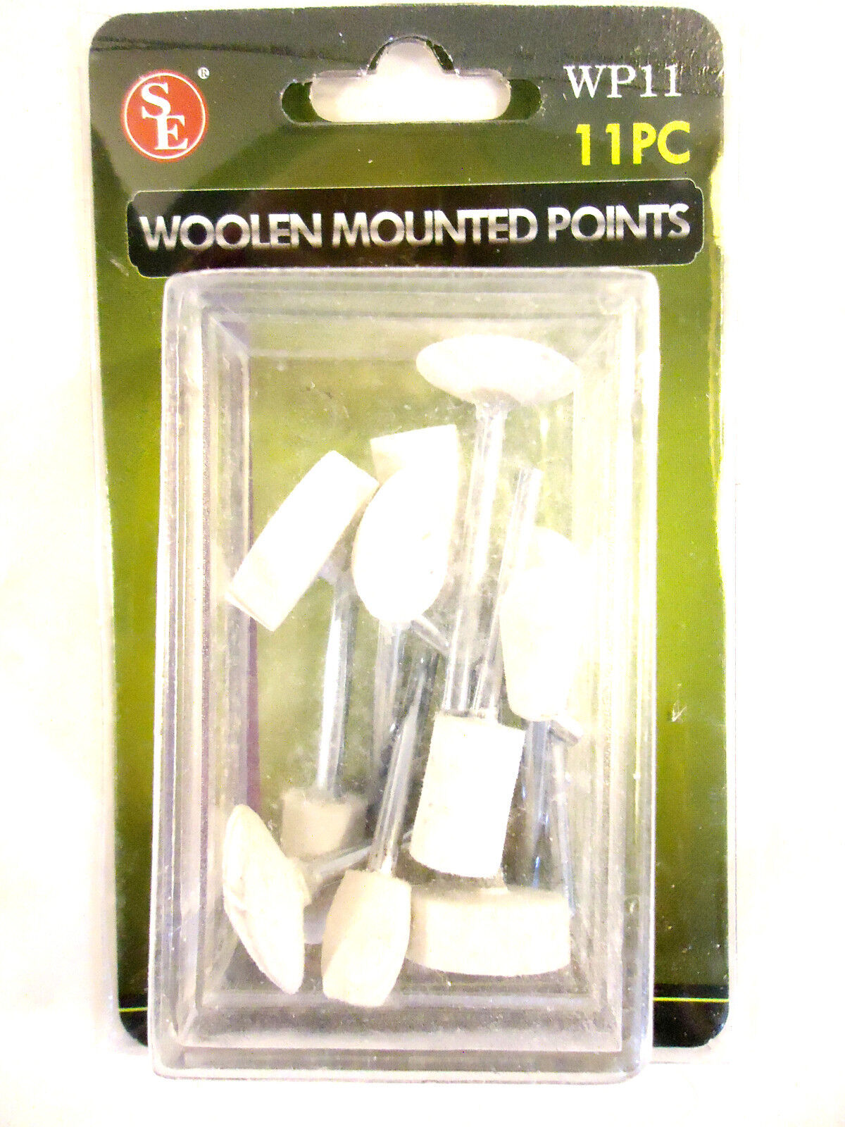 Woolen Mounted Buffing Points, 11 pc Set, SE-WP11, New, Free Shipping