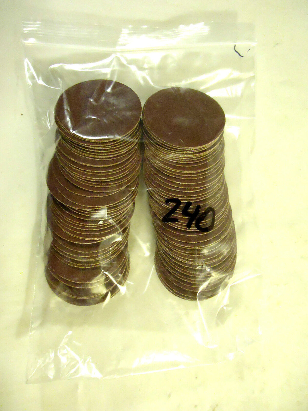 2” Adhesive Back Sanding Discs,100 pcs, Cloth, Aluminum Oxide, Fine # 240 Grit