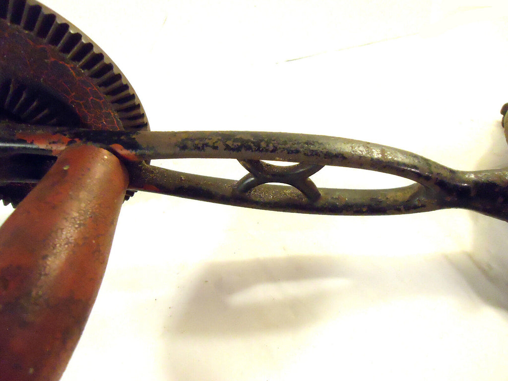 Vintage Goodell Pratt Two-Speed Breast Drill with Leather Strap Breast Plate.