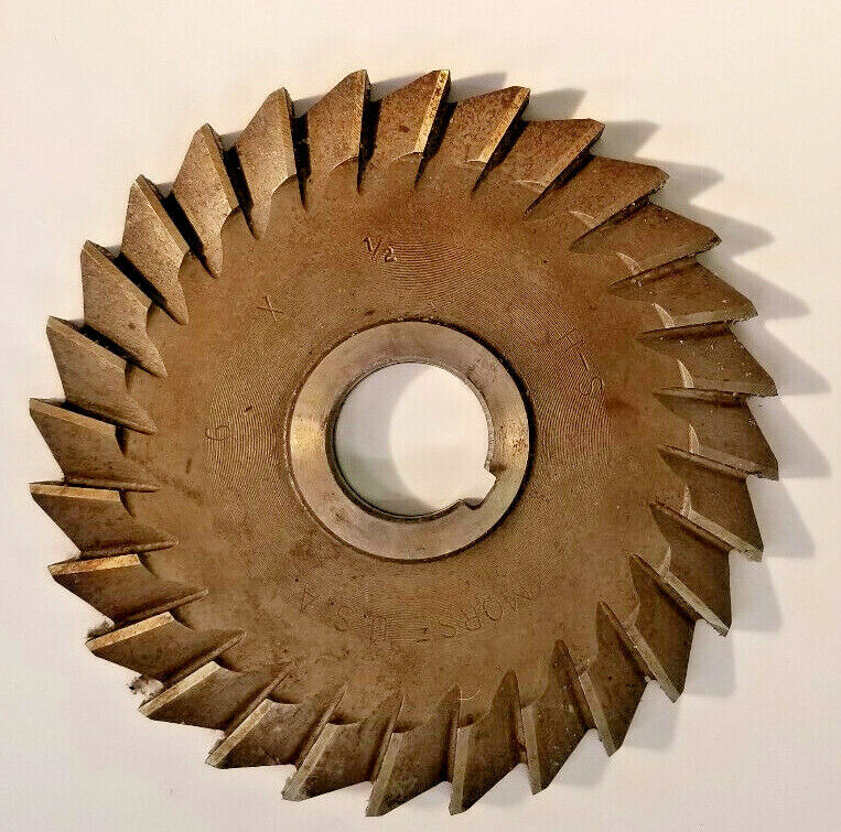 Straight Side Milling Cutter 6" x 1/2" x 1-1/4", High Speed Steel, Used, USA