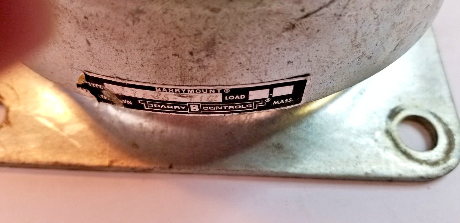 BARRY CONTROLS Cupmounts, 4pcs, Series 3125, Anti Vibration, Shock, Noise Mounts