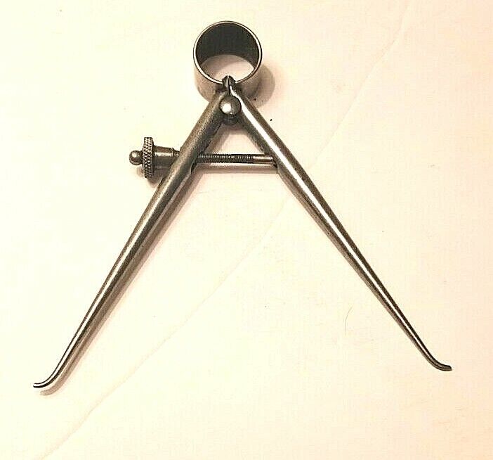 Vintage Lufkin 3” Machinist Round Leg Spring Inside Caliper