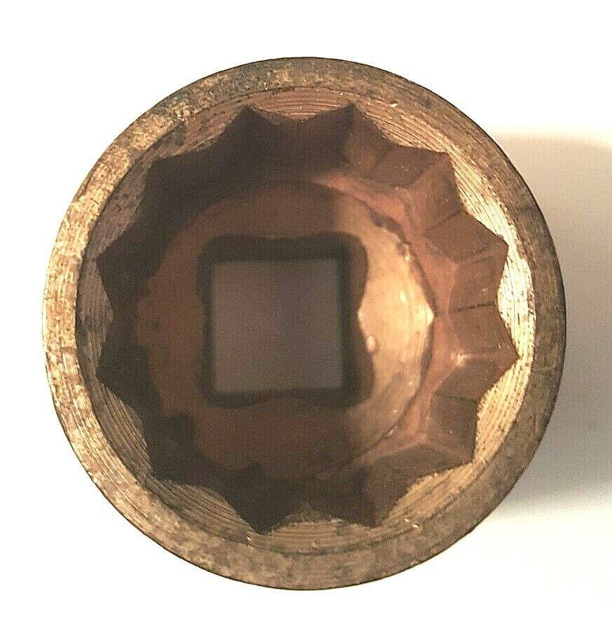 BERYLCO W-839 1, 1" Non-Sparking Shallow Socket,12 Point, 1/2" Drive, Mint