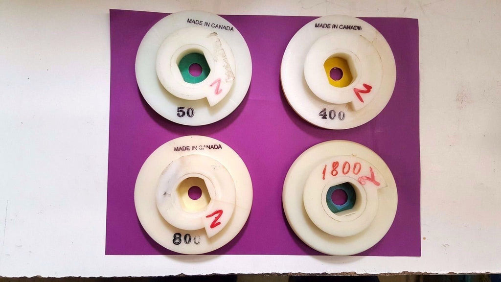 Snail Lock 4” Diamond Polishing Discs, 4 Piece Set, New/Other.