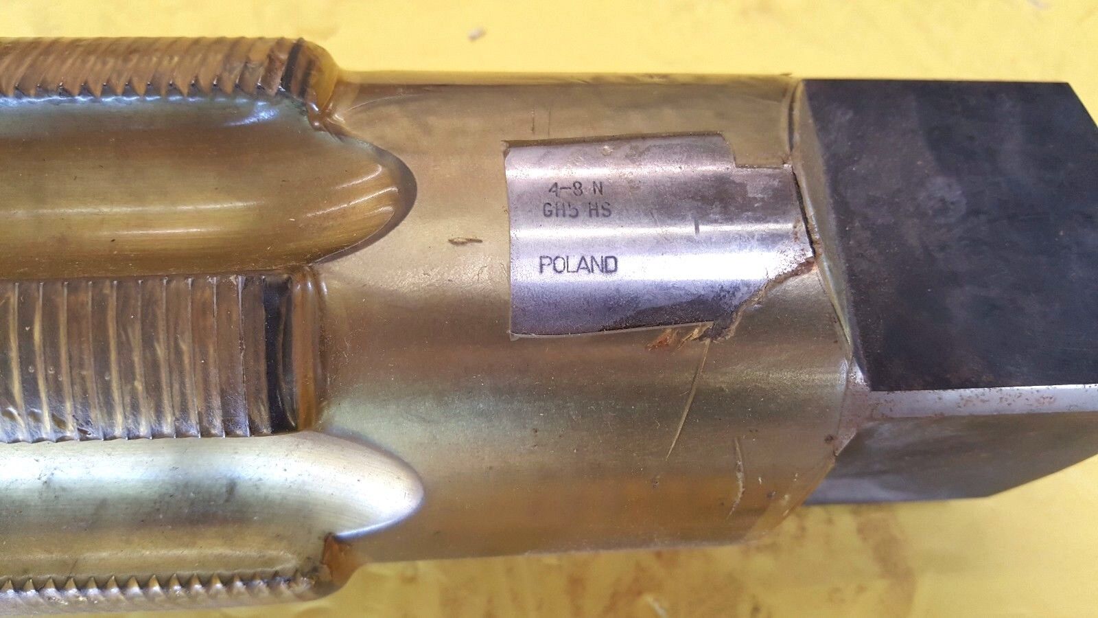 Tap, 4"- 8 TPI, GH5, HSS, Plug, NEW, Poland, Free Shipping