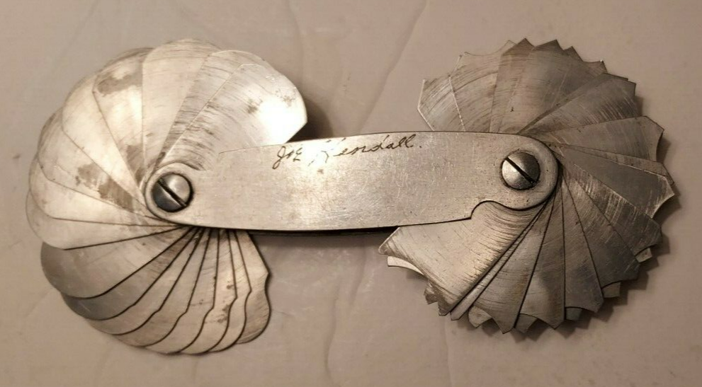 L.S. Starrett Co. No.178-B Folding Radius Gage, 17/64-1/2 Range, 64ths Increment