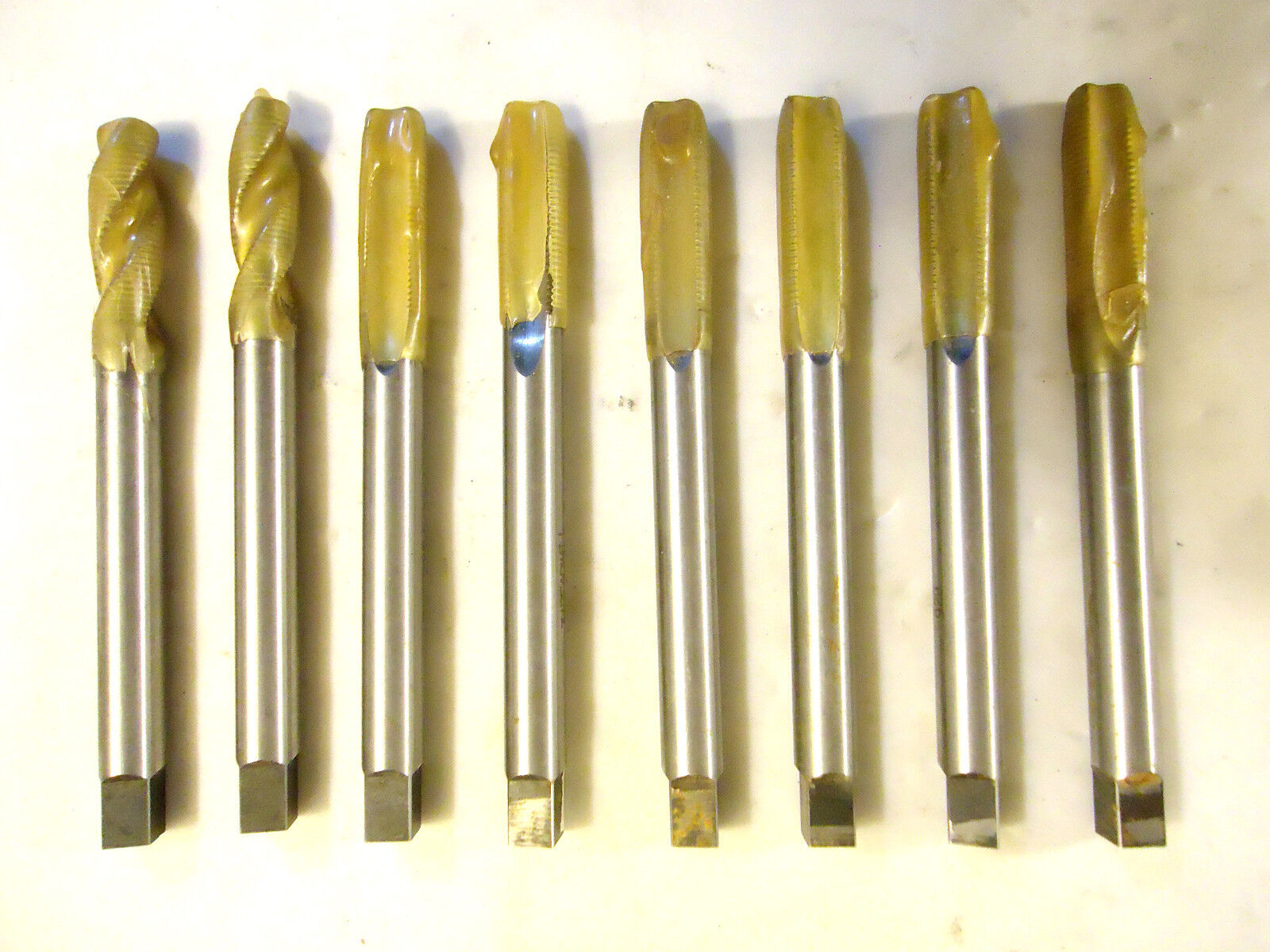 Threadwell TAPS, 1 Lot of 8 pcs, 3/8”-24 NF, 4 ½” OAL, Used.
