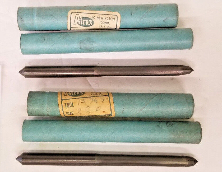 ATRAX Solid Carbide Straight 2 Flute Chucking Reamers 33pcs, Asstd. Sizes, Used