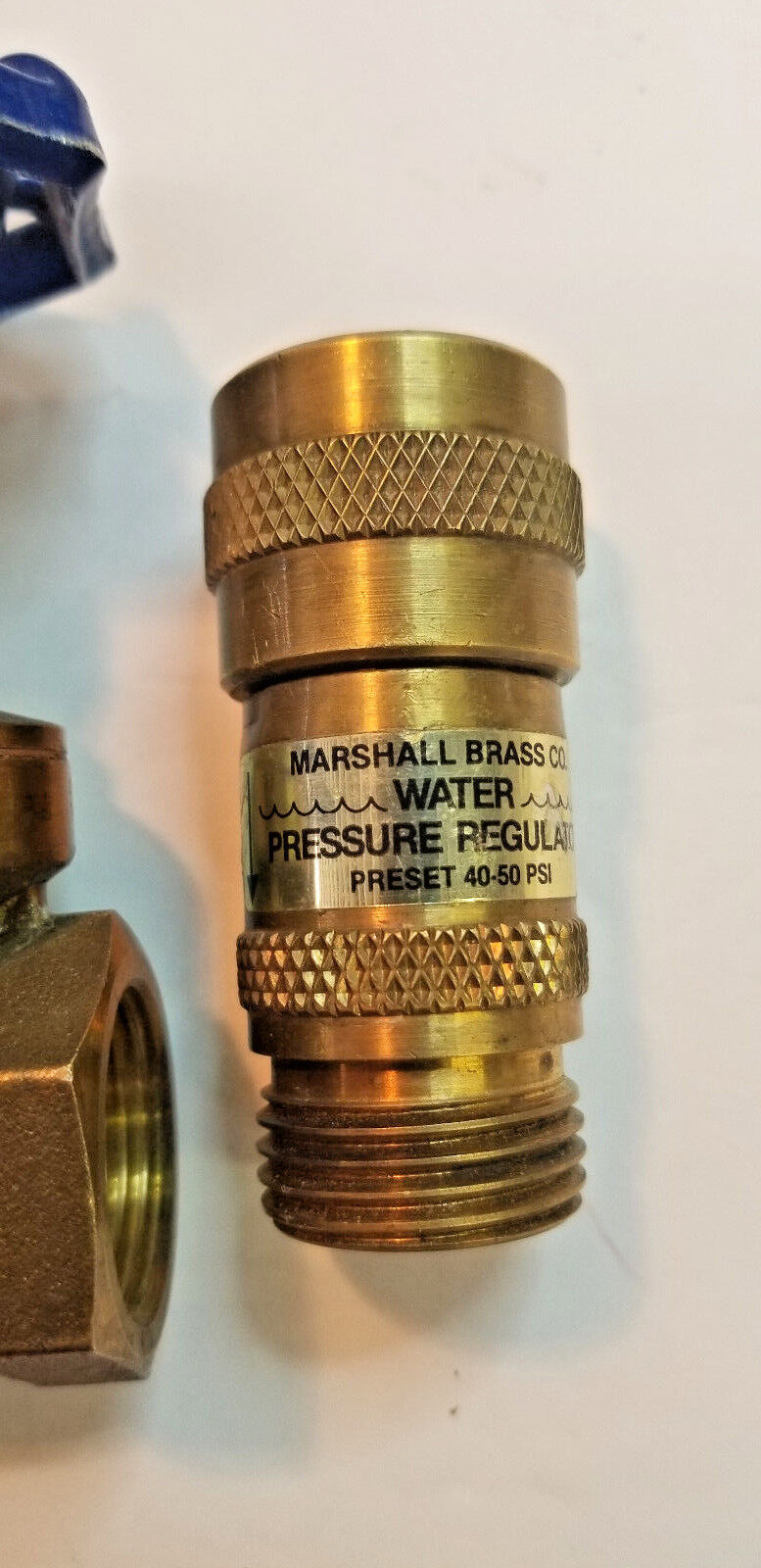 Marshall Brass Co. Water Pressure Regulator 40-50 psi and 2pcs. 3/4" Gate Valves