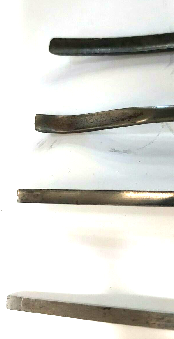 Vintage Carving Chisels 4pcs. Assorted 9/64" x 6-3/4" Strt., England & 3 Curved