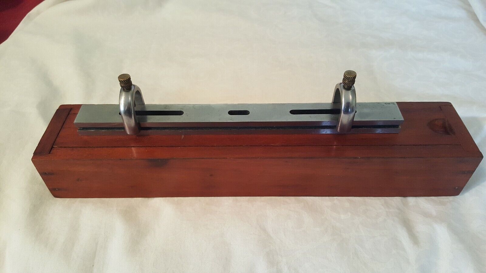 Unique 9" Flat Rectangular Parallel with 2 Clamps, Precision Tool  , Wooden Case