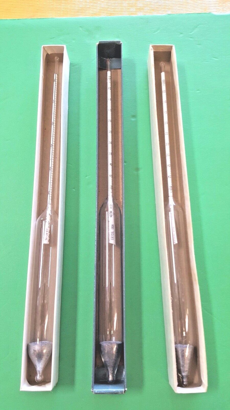 3   Hydrometers, Laboratory Quality, USA, New/Other:  Vintage Estate Purchase,