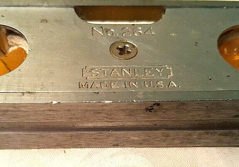 Vintage STANLEY No 264 9 inch Aluminum Torpedo Level I USA, with Original Box