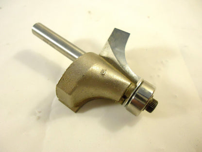 Router Bit, Corner Rounding, Carbide Tipped, 1/2" Radius, w 1/4" Shank & Bearing