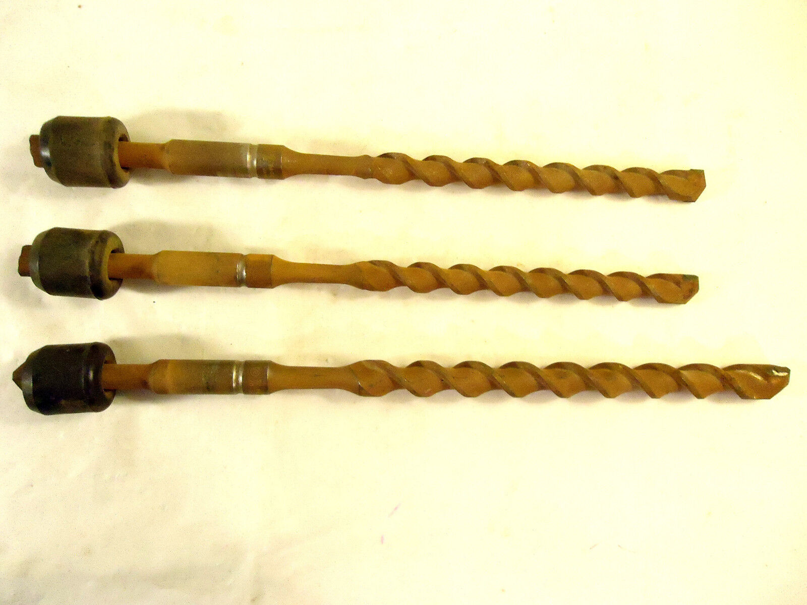 Vintage  Rotary Hammer Drill Bits with Triangular Shanks, 3 pcs, New/Other.