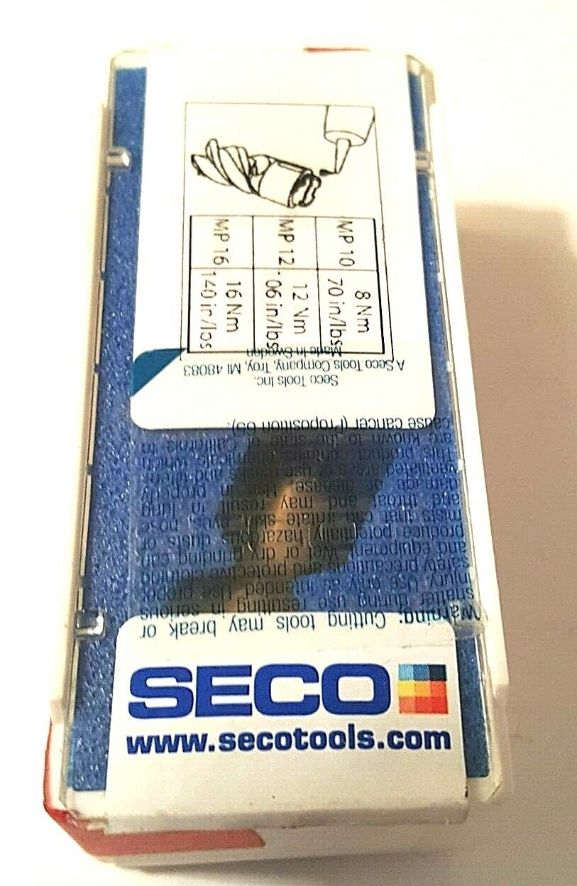 SECO Carbide MP-09512R08Z3-E03, F40M Slotting/ Milling Cutters 3/8 2pcs, Used VG