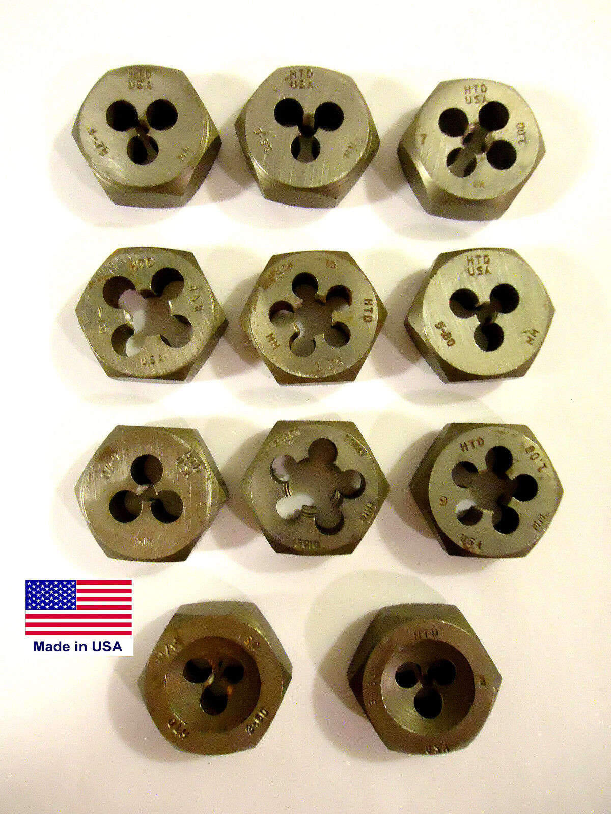 Hex Dies, Metric, 11 Pieces, 11 Sizes, New, USA, Free Shipping