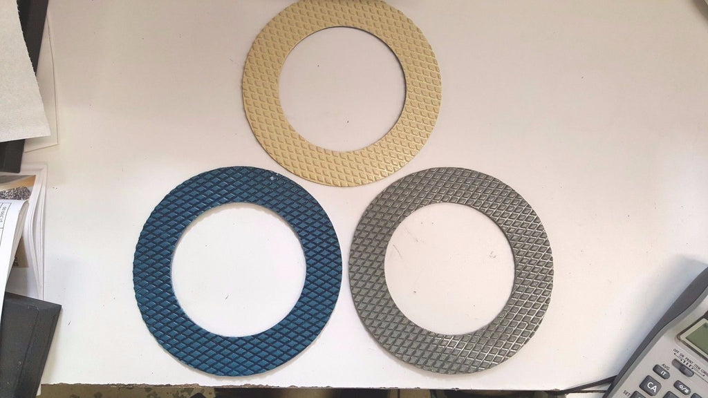 Diamond Resin Polishing Pads, 7-3/4” with 5” Arbor Hole, Hook & Loop Backing