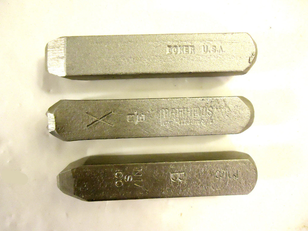 Vintage USA 3/8” LETTERS Stamps Set, NEW/OTHER