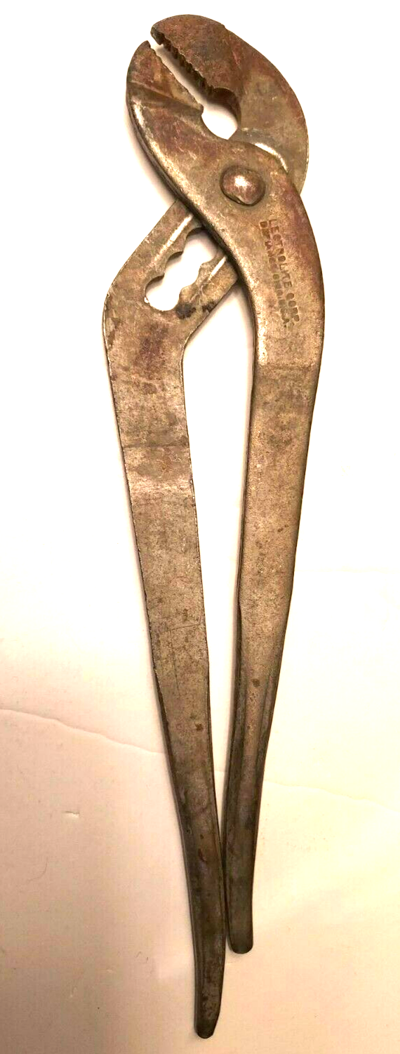 Vntg LECTROLITE CORP. Defiance Ohio 9-3/4" Adjustable Slip Joint Thin Jaw Pliers