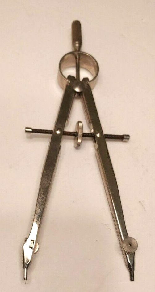 Vintage Drafting Compass No. 504 ALVIN, W. Germany, Pouch, (Plus one for Parts)