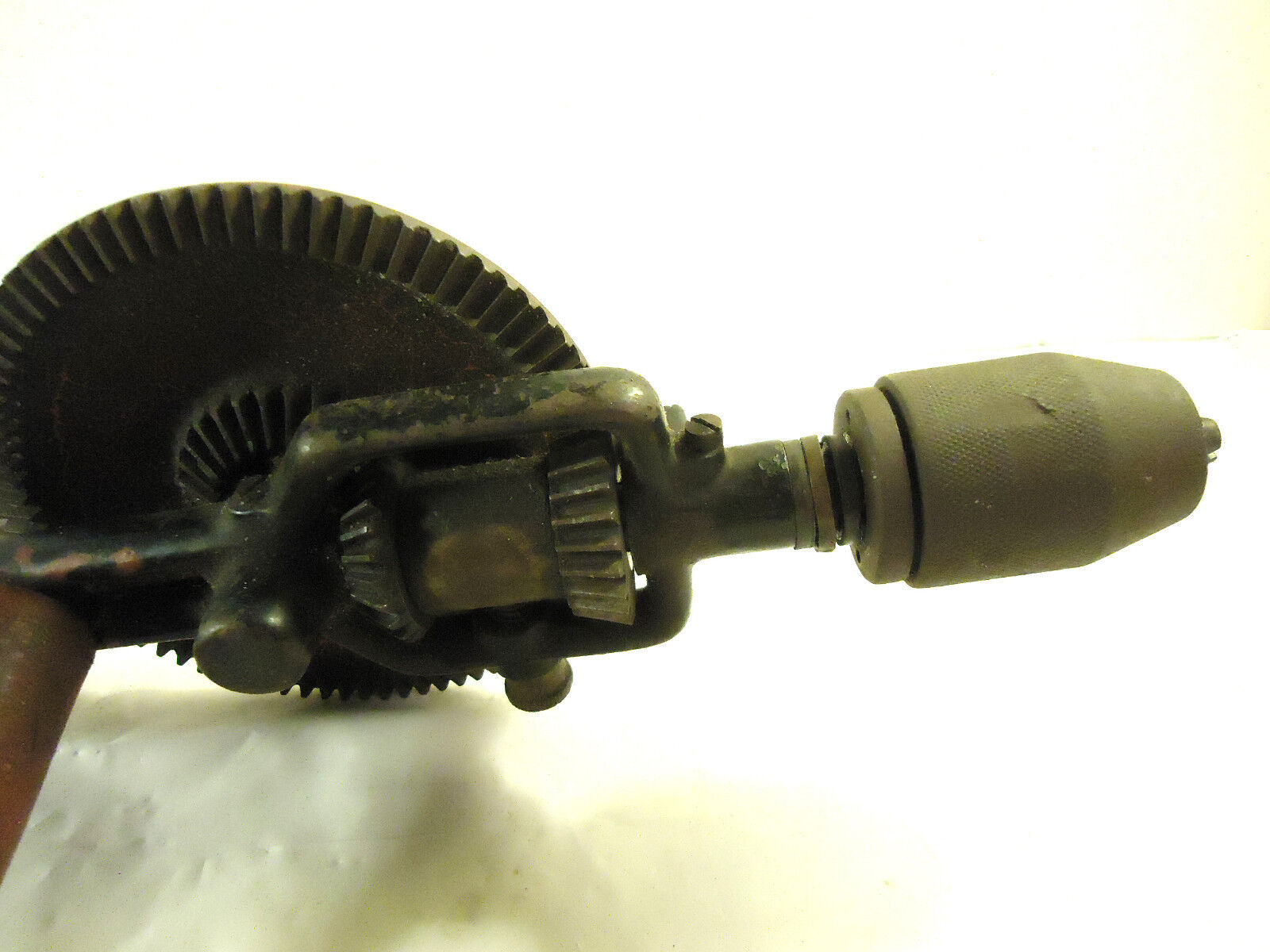 Vintage Goodell Pratt Two-Speed Breast Drill with Leather Strap Breast Plate.