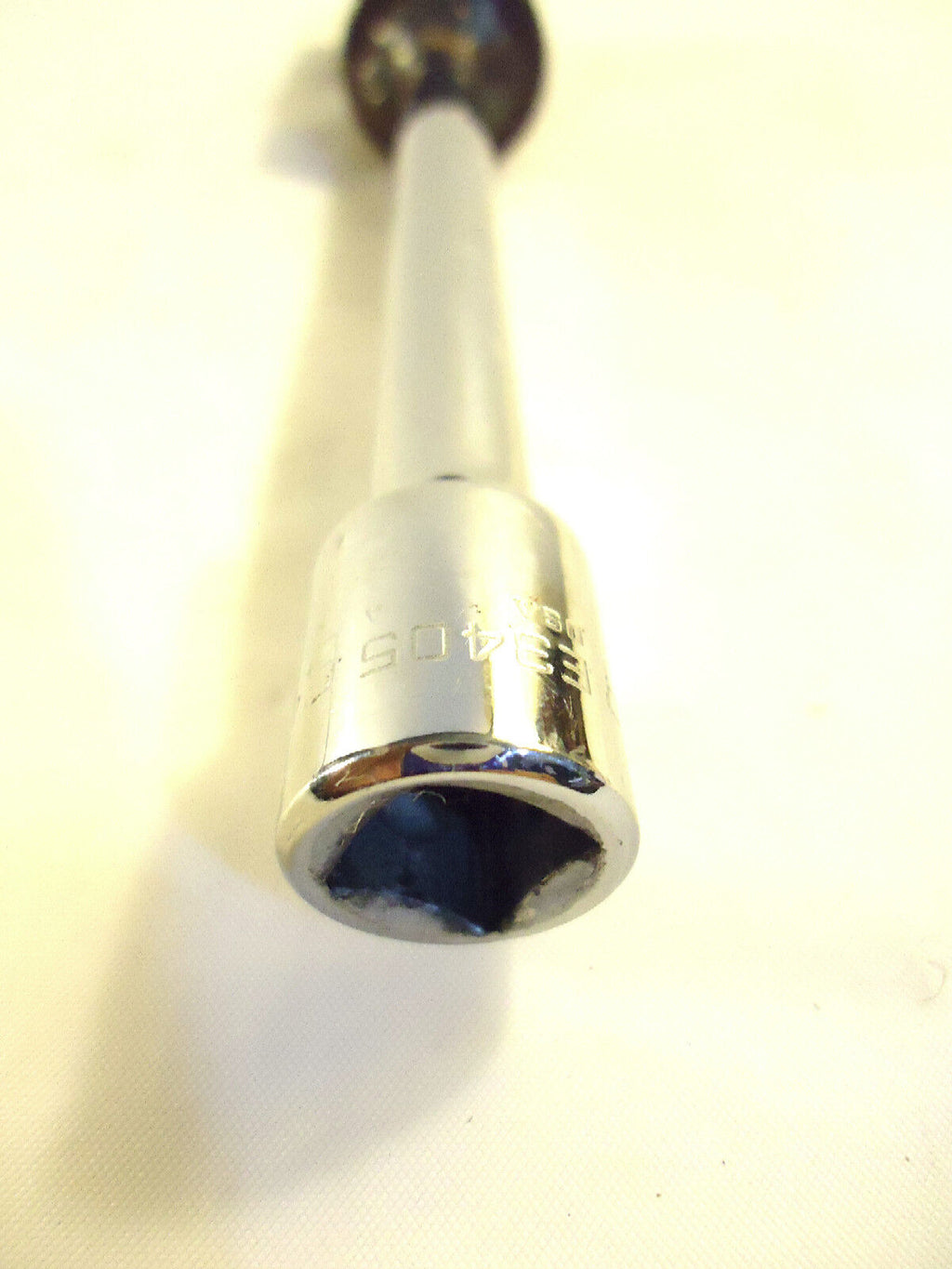 Wright 13/16” Deep ½” Drive Impact Socket Welded to a 3/8” Drive 5” Chrome Ext.