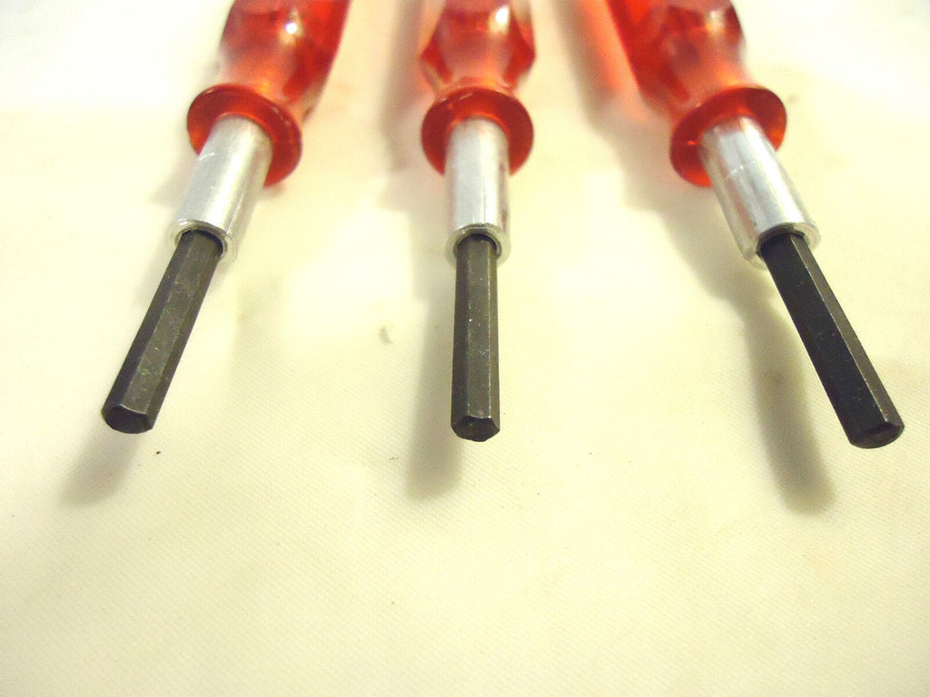 Xcelite P-24 1/8” Midget Hex Screwdriver, USA, 3pcs, NEW.